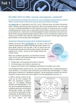 Teil 1 des Leitfadens zum QMS nach ISO 9001