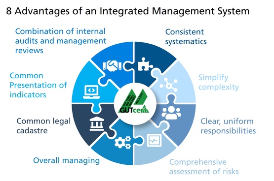 depiction of 8 advantages of an integrated management system