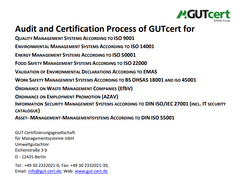 GUTcert certification process