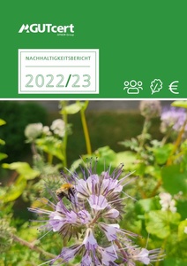 Titelbild des GUTcerts Nachhaltigkeitsberichts 2022/23