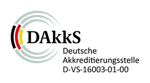 Akkreditierungszeichen für Deutsche Akkreditierungsstelle
