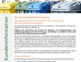 Kundeninformation Gewerbeabfall