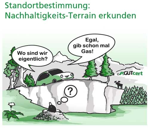 Cartoon zum Thema Stand der Nachhaltigen Entwicklung