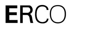 Logo der Erco Lichttechnik; schwarze Schrift auf weißem Grund