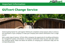 compact information about the GUTcert change service