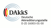 Akkreditierungszeichen für Deutsche Akkreditierungsstelle