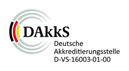 Akkreditierungszeichen für Deutsche Akkreditierungsstelle
