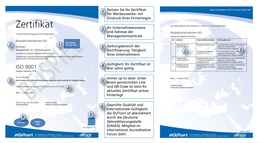Aufbau eines GUTcert-Zertifikats am Beispiel der ISO 9001