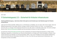 News zum IT-Sicherheitsgesetz 2.0 von JAnuar 2021