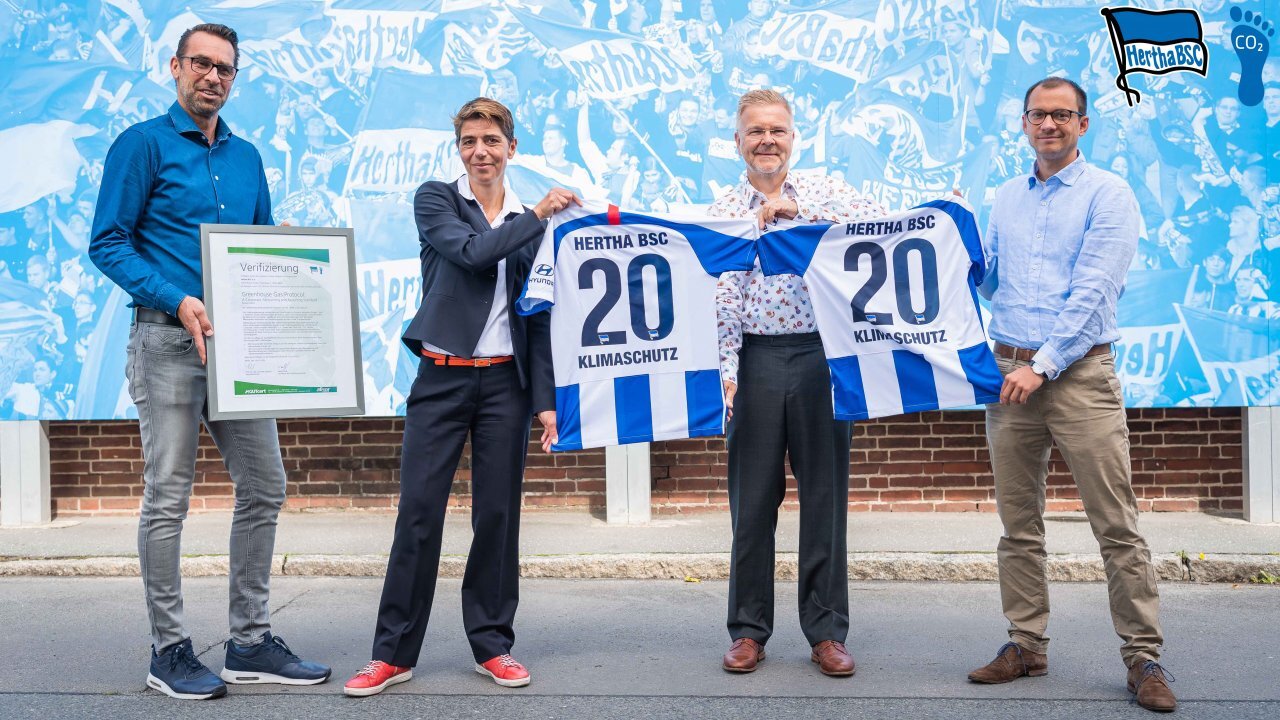 GUTcert verifiziert Carbon Footprint von Hertha BSC