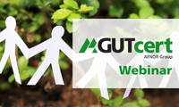 Scherenschnitt Menschenkette und GUTcert Logo